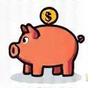 Icône d'une tirelire avec des pièces de monnaie, symbolisant les économies sur les jeux vidéo.