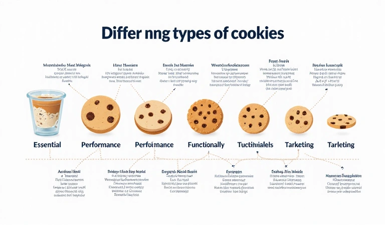 Diagram showing different types of cookies and their functions