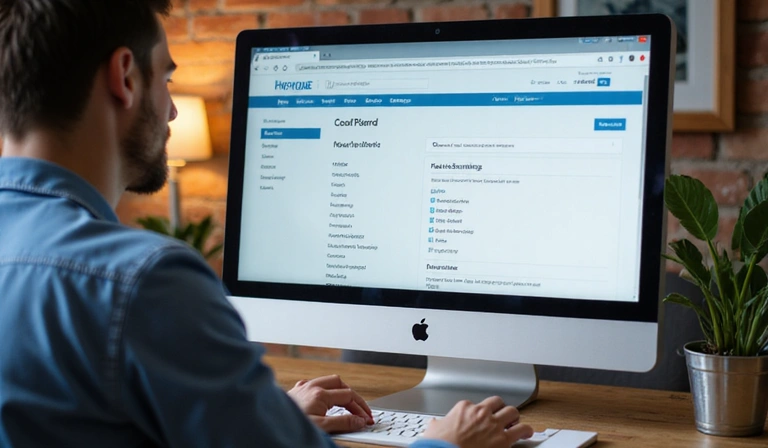 Person managing cookie settings on a computer screen