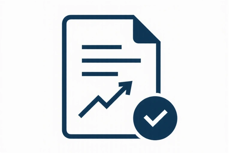 Icône de document avec une flèche de mise à jour, symbolisant les modifications de politique