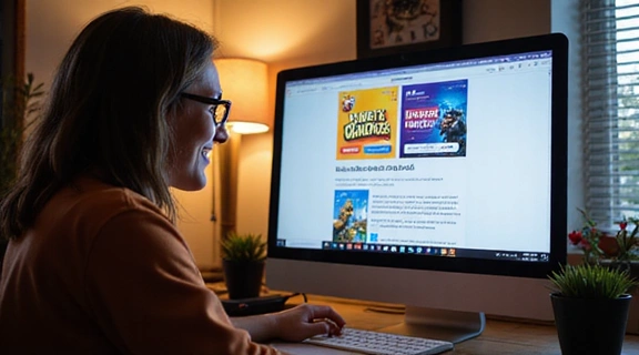 Personne recevant une newsletter sur un ordinateur